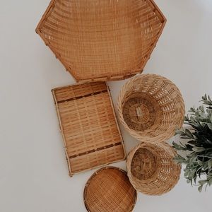 ❌SOLD❌5pc Wicker Wall decor set